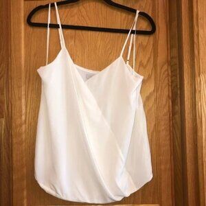 1. State White Draped Camisole Top With Adjustable Straps